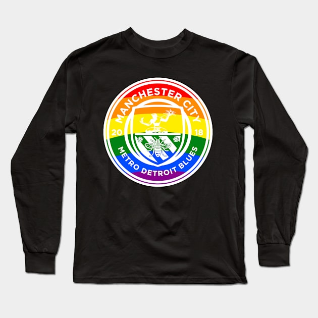 MCFC Metro Detroit Blues Pride Long Sleeve T-Shirt by Tannim